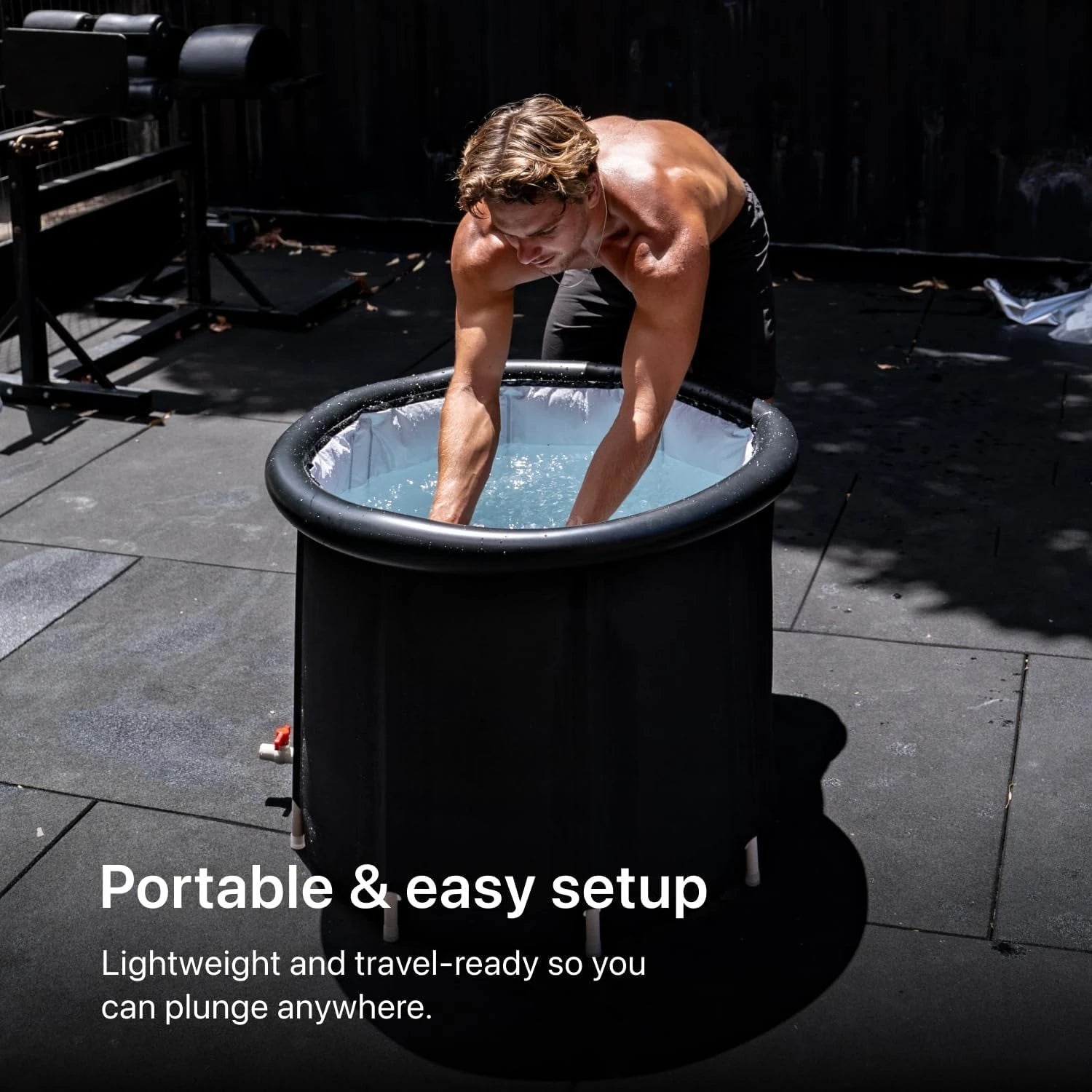 Ice Pod Complete Cold Plunge Bundle, 100 Gal Ice Bath, 18 Ice Bricks, Insulated Lid & Cover, Water Jet, Custom