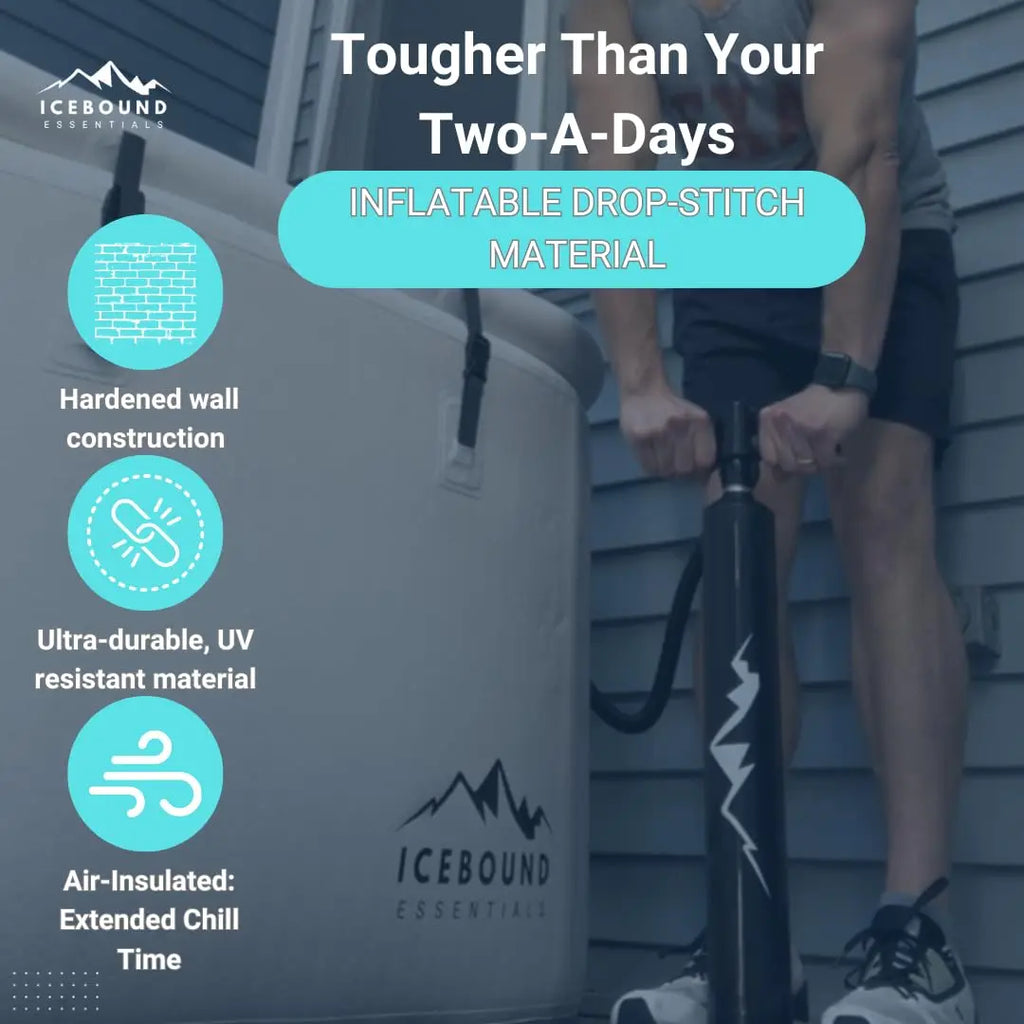 XL Inflatable Cold Plunge Tub Ice Bath Chiller Compatible 150 Gallon Portable Recovery Pool Outdoor Home Use Custom