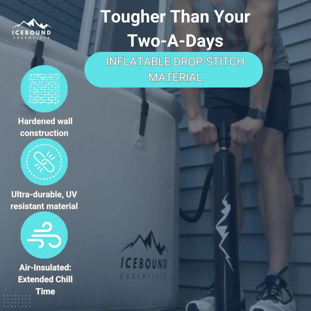 XL Inflatable Cold Plunge Tub Ice Bath Chiller Compatible 150 Gallon Portable Recovery Pool Outdoor Home Use Custom