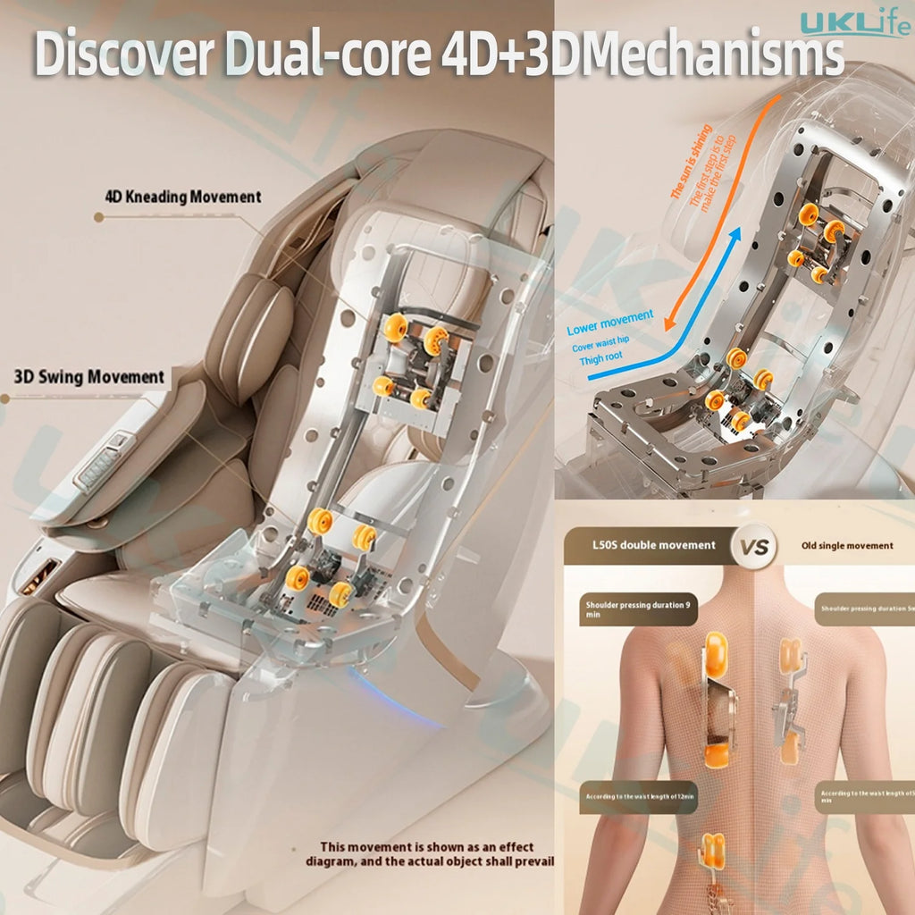 3 Year Warranty Dual-core 4D SL-Track Zero Gravity full body Massage Chair Home 3D Thai Stretch Electric leg lift Massage Sofa