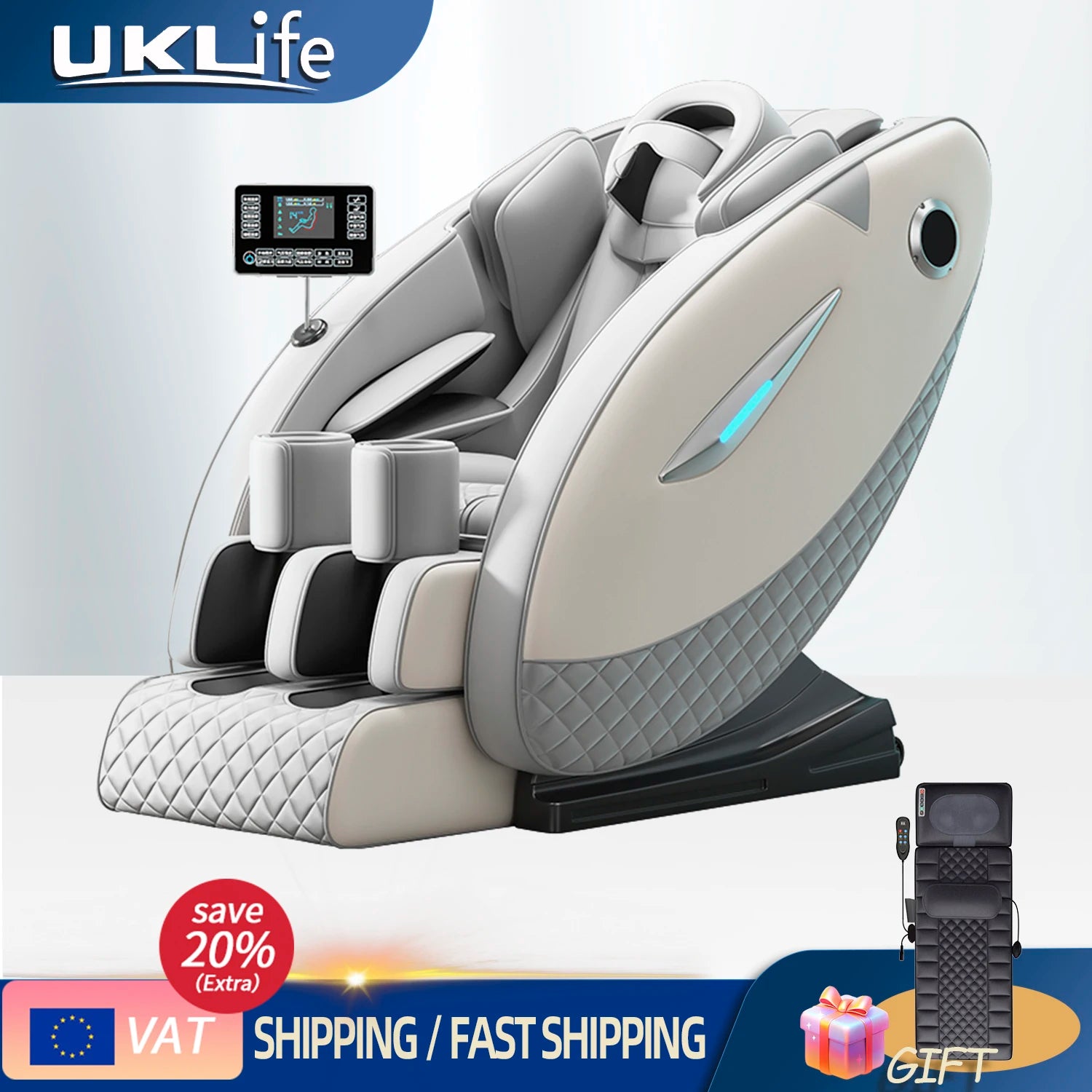 Home 4D Heating Massage Chairs Multifunctional Full Body Air Bag Wrapped Zero Gravity 3D Massage Office Sofa