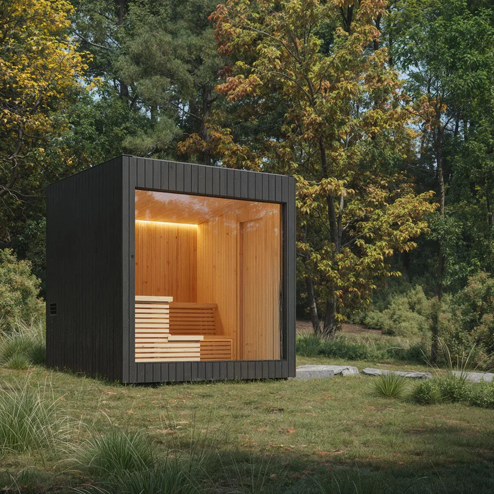 Outdoor Sauna and Hybrid Hot Tub Combo Sauna Outdoor Wellness Pod Sauna Rooms OEM Manufacturer Custom Wholesale Customized