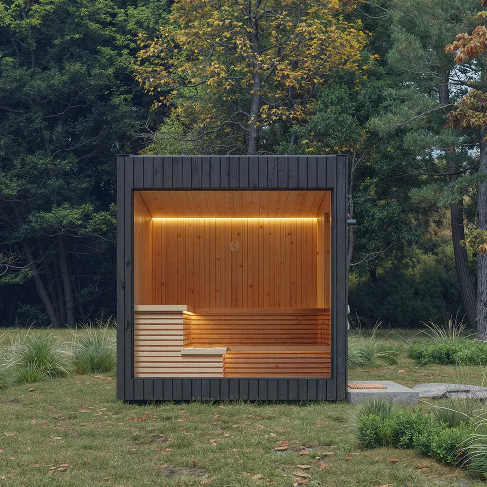 Outdoor Sauna and Hybrid Hot Tub Combo Sauna Outdoor Wellness Pod Sauna Rooms OEM Manufacturer Custom Wholesale Customized