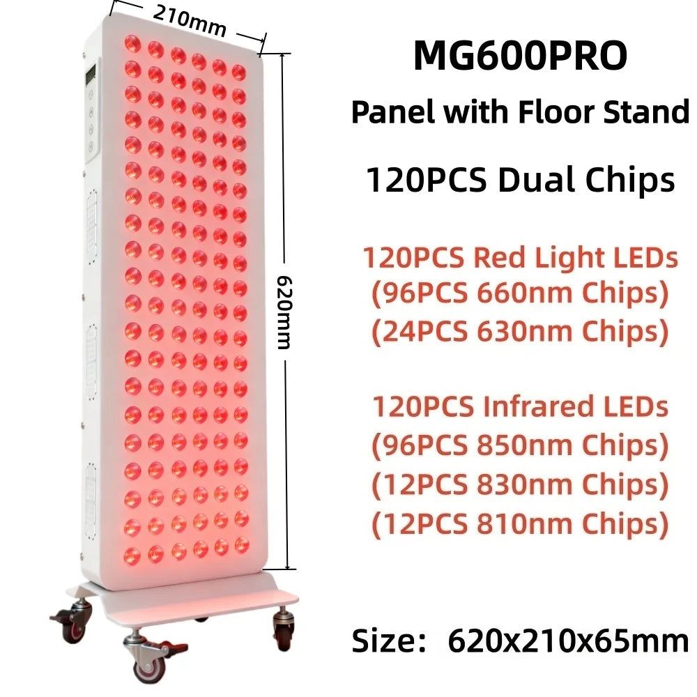 LED Red Light Therapy Panel Dual Chip 630nm 660nm 810nm 830nm 850nm Near Infrared Therapy Light LED Beauty Devices For Full Body