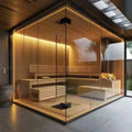 Outdoor/Indoor Steam  Room  Sauna Room Big Glass 4-6 Person