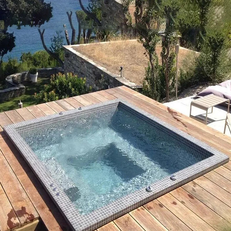 Outdoor Oval Overground Round Square Plunge Pool Small Luxury Fiberglass Above Ground Swimming Pool for Hotel