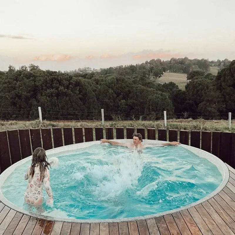 Custom Hotel House Oasis Overwater Villa Hot Day Round Plunge Pool Small Luxury Fiberglass Above Ground Swimming Pool