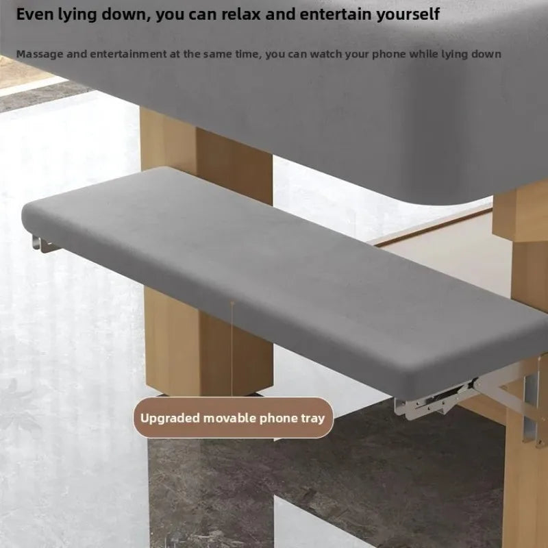 Solid Wood Massage Table Professional Beauty Bed Adjustable Spa Treatment Couch for Salon Physiotherapy Lash Facial Therapy Bed