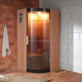 Outdoor Sauna Room 2 Person Indoor Far Infrared Dry Steam Sauna Modern Solid Wood Structure Traditional Red Cedar Customized