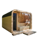The Modern Hemlock Outdoor Sauna Is Equipped With A Villa Stove And Stones