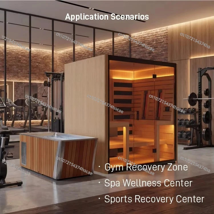 Luxury sauna cold bath system, spa, customizable