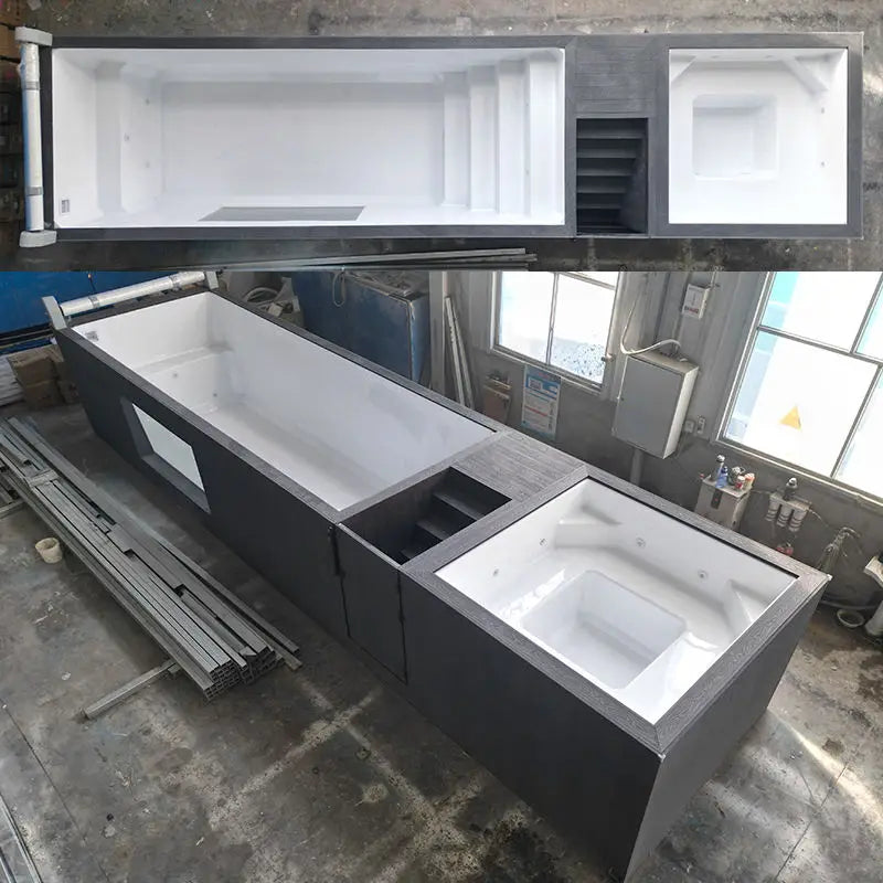 Shipping Container Plunge Pool Small Space Courtyard Portable Swim Pool