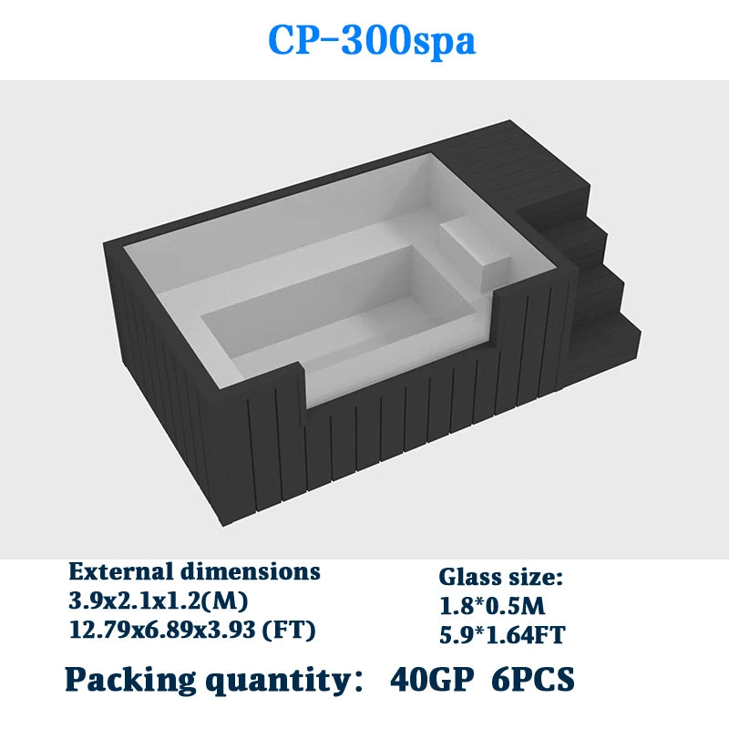 Wholesale Swim Spa Pool Outdoor Mosaic Tiles Small Size Piscina Frp Fiberglass Above Ground Cold Plunge Container Swimming Pool