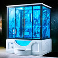 Customization Luxury Steam Shower Room with Jacuzzier Tub Hydro Therapy Massage Steam Bath Room Glass Shower Cabin Wet Sauna Roo