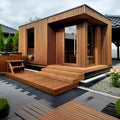 High-end family steam room/outdoor sauna for 1-8 people (made of hemlock)