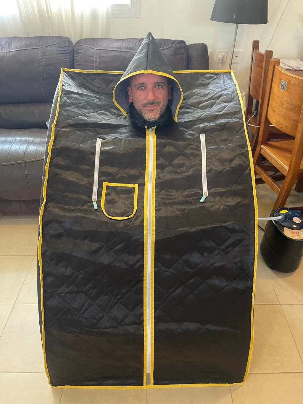 Portable Sauna Home Bath 2000W 4.2L SPA Box Ease Insomnia Stainless Steel Pipe Support