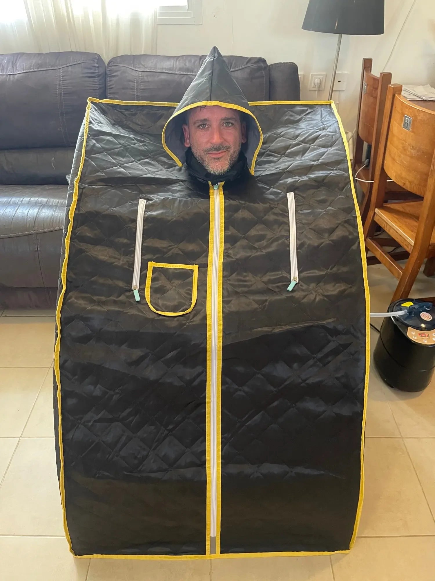Portable Sauna Home Bath 2000W 4.2L SPA Box Ease Insomnia Stainless Steel Pipe Support